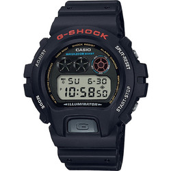 Casio Ψηφιακό Ανδρικό Ρολόι Χρονογράφος με Μαύρο Καουτσούκ Λουράκι DW-6900U-1ER
