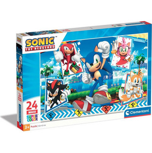 Παιδικό Puzzle Clementoni Maxi Super Color Sonic The Hedgehog 24 Κομμάτια