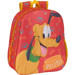 Safta Disney Clasicos Pluto 3D Σχολική Τσάντα Πλάτης Νηπιαγωγείου Κόκκινη 622461890