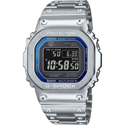 Casio G-SHOCK Ψηφιακό Ανδρικό Ρολόι Χρονογράφος Solar με Ασημί Μεταλλικό Μπρασελέ GMW-B5000D-2ER