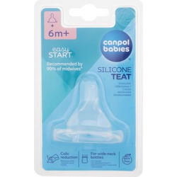 Canpol Babies Easy Start Θηλή Σιλικόνης για Μπιμπερό 6m+ Υ-Cut 1τμχ