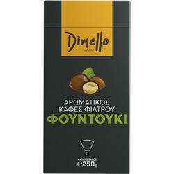 Dimello Καφές Φίλτρου Αλεσμένος με Άρωμα Φουντούκι 250gr