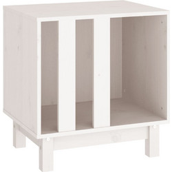 vidaXL Σπιτάκι Σκύλου Ξύλινο Λευκό 50x40x52cm