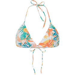 Pepe Jeans Bikini Top Τριγωνάκι Floral Λευκό Τιρκουάζ Πορτοκαλί PLB10516
