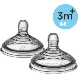 Tommee Tippee Closer To Nature Advanced Θηλή Σιλικόνης για Μπιμπερό 3m+ Μεσαίας Ροής 2τμχ