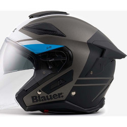 Blauer JJ-01 Black Grey Blue Κράνος Μηχανής Jet 1450gr