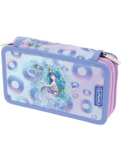 Herlitz Mystic Mermaid Κασετίνα Γεμάτη με 2 Θήκες Λιλά 50046317