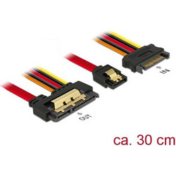 DeLOCK 85228 Καλώδιο Σκληρού Δίσκου 15-Pin SATA to 22-Pin SATA 0.3m Multicolor