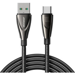 Joyroom Pioneer Series Braided USB-A to USB-C 100W 1.2m Black 6956116759483