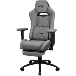 Aerocool Royal Καρέκλα Gaming Υφασμάτινη με Ρυθμιζόμενα Μπράτσα και Υποπόδιο Γκρι AEROROYAL-ASH-GREY
