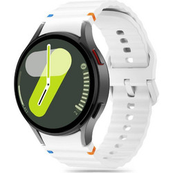 Tech-Protect Silicone Sport Λουράκι Σιλικόνης White (Samsung Galaxy Watch 4 / 5 / 5 Pro / 6 / 7 / FE)