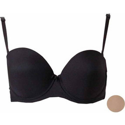 Triumph Pure Curves Σουτιέν Balconette Push Up με Μπανέλα Μαύρο 10059947