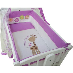 Beboulino Giraffe Σετ Λίκνου White/Purple 6τμχ