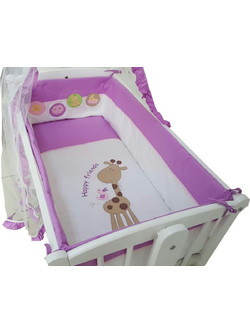 Beboulino Giraffe Σετ Λίκνου White/Purple 6τμχ