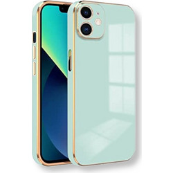 Bodycell Gold Plated Silicon Back Cover Mint Green (iPhone 12)