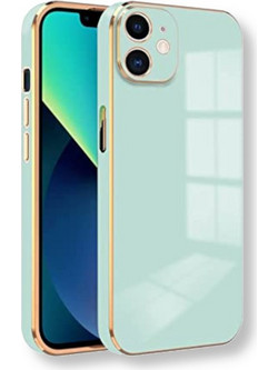 Bodycell Gold Plated Silicon Back Cover Mint Green (iPhone 12)