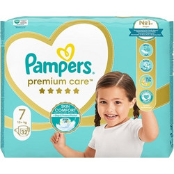 Pampers Premium Care Πάνες No7 15kg+ 32τμχ