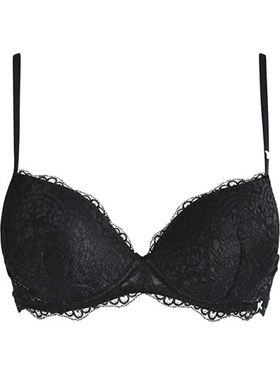 Infiore Happy Σουτιέν Balconette Push Up με Μπανέλα Μαύρο 3000