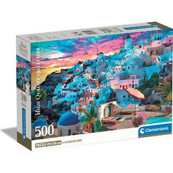 Puzzle Clementoni Compact Box High Quality Collection Σαντορίνη 500 Κομμάτια