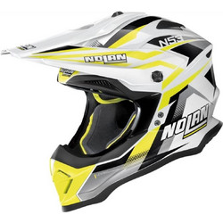 Nolan N53 White Yellow Κράνος Μηχανής Motocross 1300gr