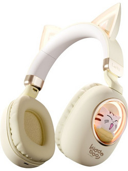 Kiddoboo Delulu Ασύρματα Bluetooth Παιδικά Ακουστικά Over Ear Χρυσά