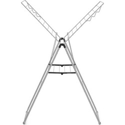 Brabantia Hangon Metallic Grey Πτυσσόμενη Απλώστρα Ρούχων Δαπέδου Μεταλλική 59.2x5x98.4cm με Μήκος Απλώματος 20m