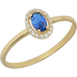 Million Diamonds Γυναικείο Δαχτυλίδι Ροζέτα από Xρυσό 14K με Ζιργκόν RΖ20219