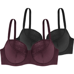 Dorina Kelsea Σουτιέν Balconette με Μπανέλα Μαύρο Μπορντό FXWB0009LA099-2X0324