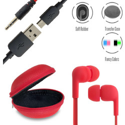 1018 Handsfree In-Ear 3.5mm Red