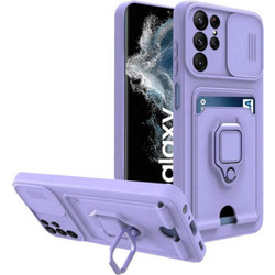 Bodycell Multifunction Ring Holder Back Cover Purple (Samsung Galaxy S22 Ultra 5G)