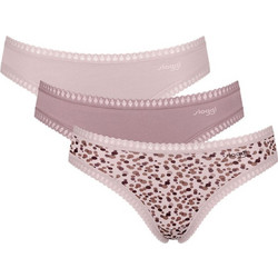 Sloggi Go Crush Mini Βαμβακερά Γυναικεία Slip Nude 3Pack 10219685-V001