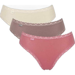 Sloggi 24/7 Weekend Βαμβακερά Γυναικεία Slip με Δαντέλα 3Pack Nude 10197990