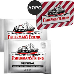 Fisherman's Friend Original Καραμέλες για Πονόλαιμο Ευκάλυπτος 25gr + Μεταλλικό Κουτί Αποθήκευσης