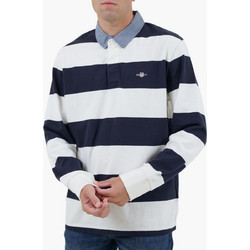 Gant Ανδρική Μπλούζα Polo Μακρυμάνικη Navy Μπλε Λευκή 3G2004083-113