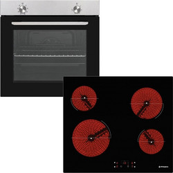 Pyramis Φούρνος Ηλεκτρικός Άνω Πάγκου 78lt 59.5cm PO78082009SBL με Κεραμικές Εστίες PHC61510IFB