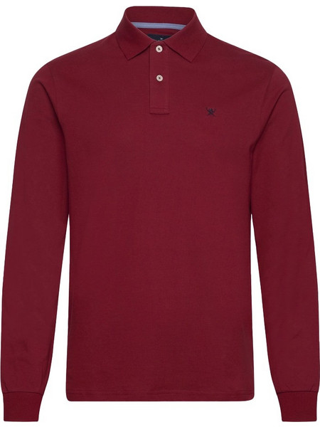 Hackett Ανδρική Μπλούζα Polo Μακρυμάνικη Μπορντό HM550887-274