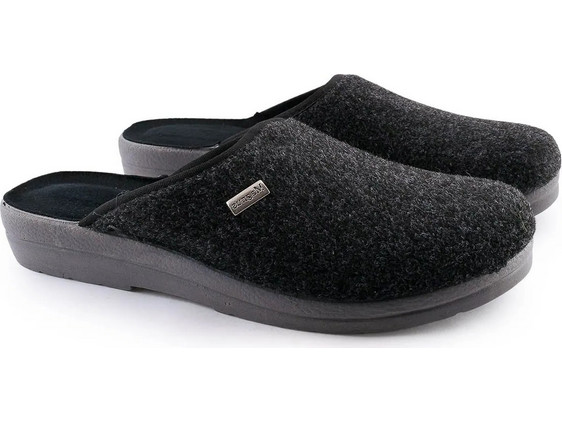Love4shoes Χειμερινές Ανδρικές Παντόφλες Μαύρες 300-0102