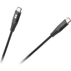 Rebel Braided USB-C to USB-C 18W 1m Black RB-6003-100-B