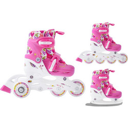 Smj Sport Hearts Inline Rollers Παιδικά Ροζ Λευκά