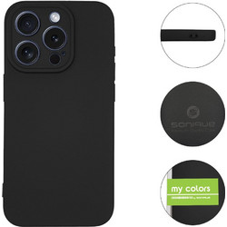 Sonique My Colors Silicone Back Cover Black (iPhone 15 Pro)