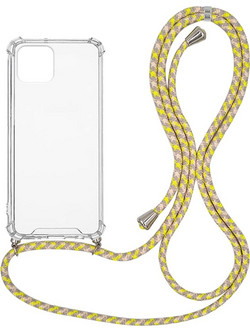 Sonique Strap Back Cover Transparent / Rainbow Yellow (iPhone 12 Pro Max)