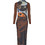 Desigual Midi Βραδινό Φόρεμα Μεταξωτό Πολύχρωμο 24WWVK58-9019