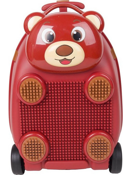 Zoolittle Trolly Bear ZOO-1712 Παιδική Βαλίτσα Καμπίνας 47.5x34.5x31.5cm με 4 Ρόδες Κόκκινη