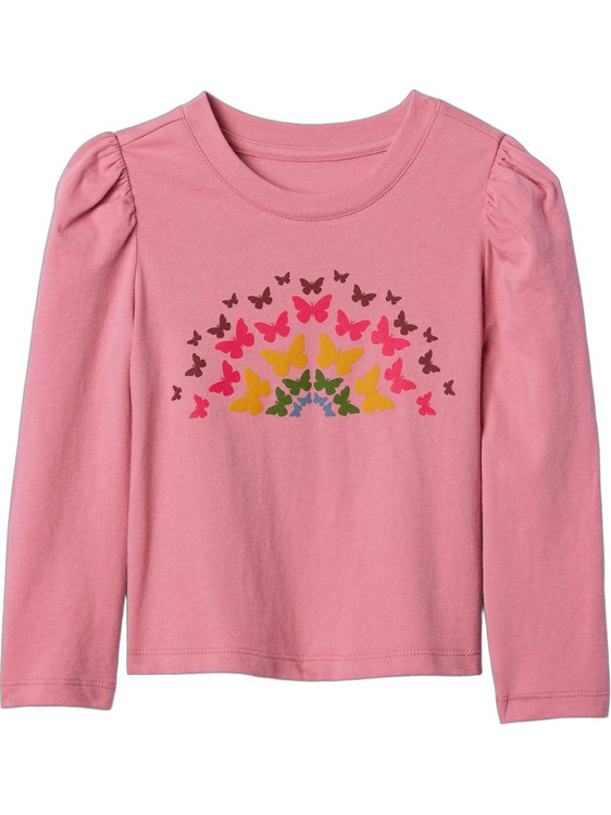 Gap Παιδικό T-Shirt Μακρυμάνικο Ροζ 525362001