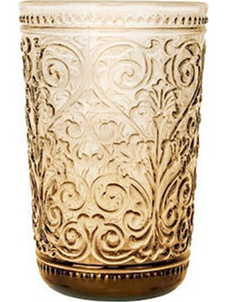 Cryspo Trio Ποτήρια Νερού Γυάλινα Tiero Brown Καφέ 410ml 6τμχ CTSTORE-5290650