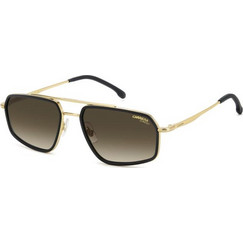 Carrera CA338S 00386 Ανδρικά Γυαλιά Ηλίου Aviator Μεταλλικά Χρυσά με Καφέ Degradee Φακό
