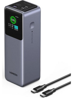 Ugreen PB722 Power Bank 25000mAh 200W με Θύρα USB-A & 2 Θύρες USB-C Quick Charge 3.0 & Power Delivery Grey
