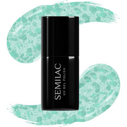 Semilac 495 Mint Glacier Glitter Ημιμόνιμο Βερνίκι Νυχιών 7ml