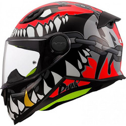 LS2 FF812 Kid Punk Black Red Grey Κράνος Μηχανής Full Face 1250gr