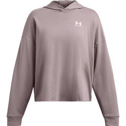 Under Armour Rival Terry Γυναικείο Αθλητικό Φούτερ με Κουκούλα Μπεζ 1382736-015